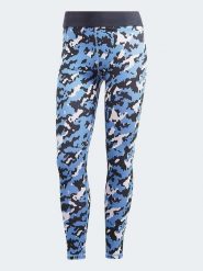 Adidas Legginsy sportowe "Techfit Camo 7/8" w kolorze błękitnym rozmiar: XS. Niebieskie legginsy damskie Adidas, xs, bez wzorów, z materiału, z podwyższonym stanem, outdoorowe, techfit (adidas). Za 107.86 zł.