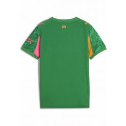 Młodzieżowa koszulka bramkarska Manchester City 25/26 PUMA. Czerwona bluzki damskie Puma, m, bez wzorów, z tkaniny, bez kołnierzyka, bez ramiączek. Za 349.00 zł.