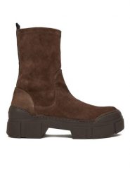 Vic Matié Botki 1H4010D V14D020350 Brązowy. Brązowe botki damskie Vic Matié, ze skóry, bez obcasa, na słupku, bez zapięcia. Za 1,459.00 zł.
