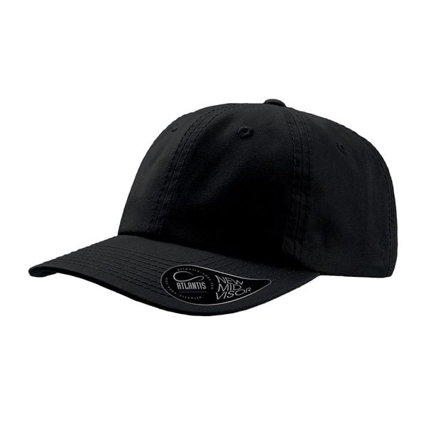 6panelowa Czapka Dad Hat Unstructured. Czarne czapki damskie ATLANTIS, bez wzorów. Za 59.99 zł.