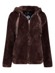 Geographical Norway Kurtka polarowa "Urose" w kolorze ciemnobrązowym rozmiar: S. Brązowe kurtki damskie Geographical Norway, s, bez wzorów, z polaru, bez kaptura. Za 153.45 zł.