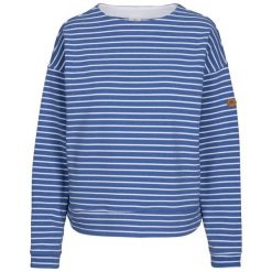 Koszulka/Bluza Damska Soothing Striped Marl Top. Niebieskie bluzy damskie Trespass, m, bez wzorów, z dzianiny, bez kaptura. Za 195.99 zł.