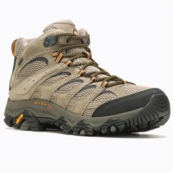 Buty turystyczne Merrell Moab 3 Mid GTX Beżowe. Brązowe obuwie trekkingowe damskie Merrell, z gore-texu, bez zapięcia. Za 800.75 zł.