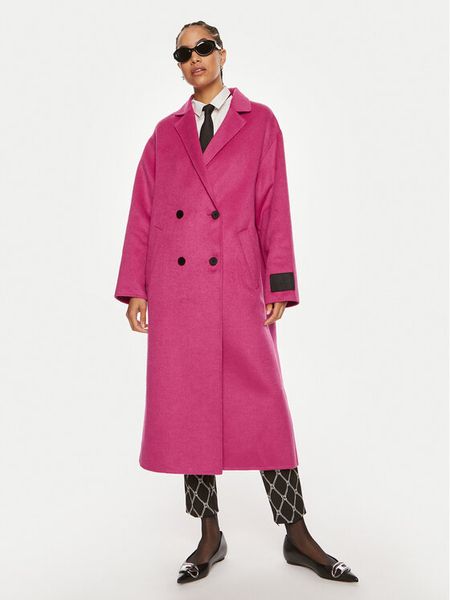 Hugo Płaszcz przejściowy Maneka-1 50517632 Różowy Oversize. Czerwone płaszcze damskie Hugo, bez wzorów, z syntetyku, bez kaptura. Za 979.99 zł.