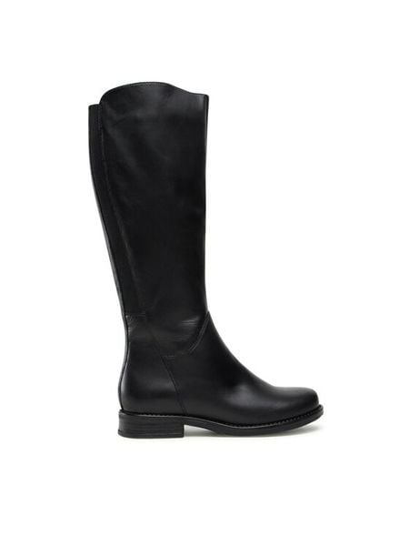 Lasocki Kozaki WI16-ALBA-05 Czarny. Czarne kozaki damskie Lasocki, ze skóry, bez obcasa, na płaskiej podeszwie, bez zapięcia. Za 379.99 zł.