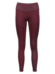 Asics Legginsy sportowe "Flexform" w kolorze bordowym rozmiar: M. Czerwone legginsy damskie Asics, m, bez wzorów, outdoorowe. Za 104.14 zł.