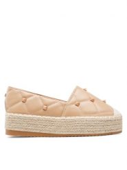 DeeZee Espadryle WS020610-01 Beżowy. Brązowe espadryle damskie DeeZee, bez wzorów, ze skóry, bez obcasa. Za 83.99 zł.