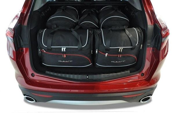 Torby Do Bagażnika Alfa Romeo Stelvio 2017+ 5Szt Kjust. Czarne torby podróżne KJUST, bez wzorów, z kauczuku. Za 1,426.00 zł.