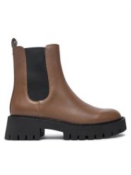 MICHAEL Michael Kors Sztyblety Asher 40F4ASFE5L Brązowy. Brązowe botki damskie MICHAEL Michael Kors, ze skóry, bez obcasa, na płaskiej podeszwie, bez zapięcia. Za 1,019.00 zł.