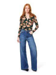 Scotch & Soda Koszulka w kolorze ciemnozielono-jasnoróżowym rozmiar: L. Zielone bluzki damskie Scotch & Soda, l, bez wzorów, bez kołnierzyka, bez ramiączek. Za 149.95 zł.