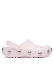 Crocs Klapki Classic Big Studded Clog 214236 Różowy jasny. Czerwone klapki damskie Crocs, bez wzorów, z tworzywa sztucznego, bez obcasa, bez zapięcia. Za 259.99 zł.