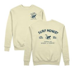 Bluza Save the Ocean – okrągły dekolt / dla dorosłych (cytrynowy). Żółte bluzy damskie SURF MONKEY, l, bez wzorów, z bawełny, bez kaptura. Za 309.95 zł.