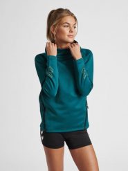Damska bluza z kapturem Hummel Cima XK. Niebieskie bluzy damskie Hummel, xs, bez wzorów, z dresówki, z kapturem. Za 224.15 zł.