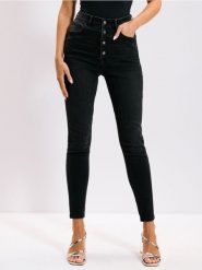Jeansy skinny - czarny. Czarne jeansy damskie Sinsay, z podwyższonym stanem. W wyprzedaży za 49.99 zł.