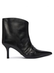 Patrizia Pepe Botki 2Y0041 L048 K103 Czarny. Czarne botki damskie Patrizia Pepe, ze skóry, bez obcasa, na szpilce, bez zapięcia. Za 1,629.00 zł.