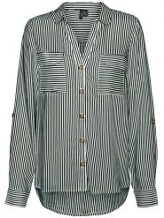 Vero Moda Bluzka w kolorze biało-czarnym rozmiar: XXL. Białe bluzki damskie Vero Moda, s, bez wzorów, z wiskozy, klasyczne, bez kołnierzyka, bez ramiączek. Za 66.00 zł.