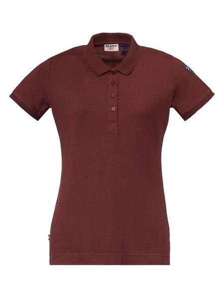 DOLOMITE Funkcyjna koszulka polo "Expedition" w kolorze bordowym rozmiar: M. Czerwone koszulki damskie Dolomite, m, bez wzorów, z bawełny, bez kołnierzyka, bez ramiączek. Za 83.03 zł.