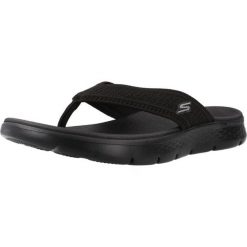 Sandały SKECHERS GO WALK FLEX Czarny. Czarne sandały damskie Skechers, bez wzorów, z materiału, bez obcasa, bez zapięcia. Za 179.99 zł.