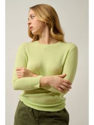 AUTHENTIC CASHMERE Kaszmirowy sweter "Estaris" w kolorze jasnozielonym rozmiar: S. Zielone swetry klasyczne damskie AUTHENTIC CASHMERE, s, z kaszmiru, bez kołnierzyka. Za 347.99 zł.