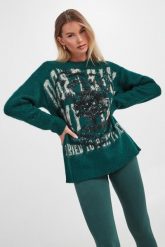Sweter damski moherowy ERMANNO FIRENZE. Swetry klasyczne damskie Ermanno Firenze, z moheru, bez kołnierzyka. W wyprzedaży za 1,221.35 zł.