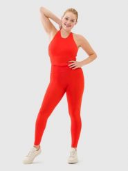 Les Lunes Legginsy sportowe "Luna" w kolorze czerwonym rozmiar: XS. Czerwone legginsy damskie Les Lunes, xs, bez wzorów, z podwyższonym stanem, outdoorowe. Za 173.99 zł.