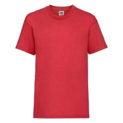 T-shirt Fruit Of The Loom Valueweight Child Red. Białe t-shirty damskie Fruit of the Loom, bez wzorów, z bawełny, bez kołnierzyka. Za 144.99 zł.