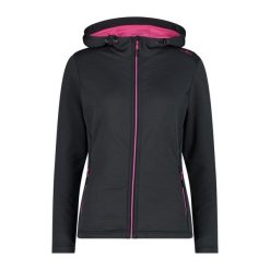 Bluza damska turystyczna CMP 31E1836. Szare bluzy damskie CMP, xs, bez wzorów, z polaru, z kapturem. Za 433.80 zł.