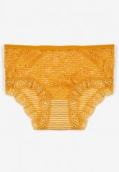 Żółte Bawełniane Majtki Figi z Koronką Wexne. Żółte figi Born2be, bez wzorów, z bawełny. Za 4.99 zł.
