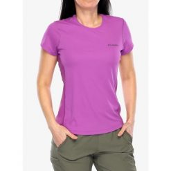 Koszulka szybkoschnąca damska Columbia Zero Rules Light S/S Crew. Fioletowe koszulki sportowe damskie Columbia, s, bez wzorów, bez ramiączek. Za 123.99 zł.