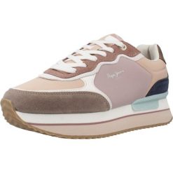 Buty PEPE JEANS RUSPER COMBI W Rose. Czerwone obuwie trekkingowe damskie Pepe Jeans, z jeansu, bez zapięcia. Za 331.99 zł.