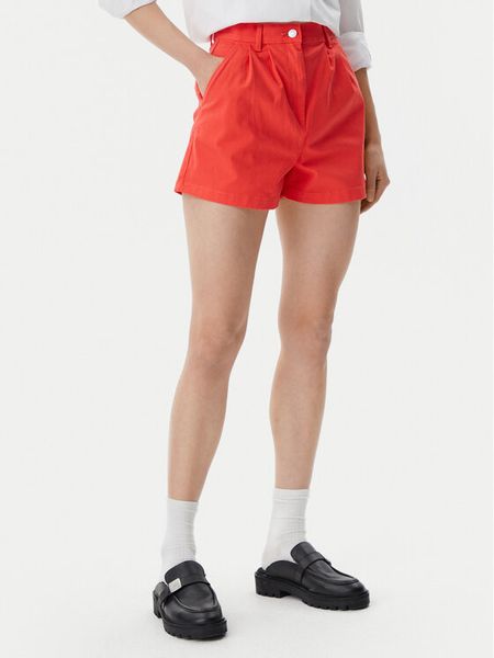 Tommy Jeans Szorty materiałowe Claire DW0DW21643 Pomarańczowy Regular Fit. Brązowe szorty damskie Tommy Jeans, bez wzorów, z bawełny. Za 219.99 zł.