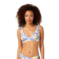 Góra od stroju kąpielowego Rip Curl Ocean Together Halter Revo 70. Niebieskie bikini Rip Curl, bez wzorów. Za 83.99 zł.