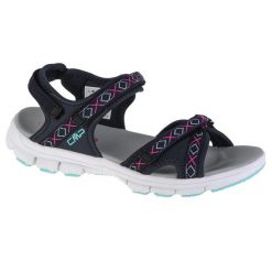 Sandały damskie, Almaak Hiking Sandal. Czarne sandały damskie CMP, bez wzorów, z gumy, bez obcasa, bez zapięcia. Za 195.00 zł.