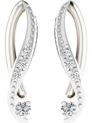 Diamant Vendôme Złote kolczyki-wkrętki z diamentami rozmiar: onesize. Szare kolczyki damskie Diamant Vendöme, z diamentem, złote. Za 501.57 zł.