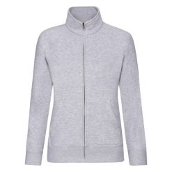 Kurtka Dresowa Premium Dla Pań I Panów. Szare kurtki damskie Fruit of the Loom, xs, bez wzorów, z dresówki, bez kaptura. Za 124.99 zł.