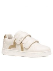 Geox Sneakersy J Eclyper Girl J66LRG 0BCKC C1M2X S Kremowy. Białe buty sportowe dziewczęce Geox, ze skóry, bez zapięcia. Za 209.99 zł.