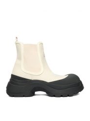 Hunter Sztyblety CEO-SX2405-1 Écru. Botki damskie Hunter, z syntetyku, bez obcasa, na płaskiej podeszwie, bez zapięcia. Za 329.99 zł.
