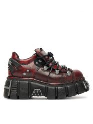 NEW ROCK Sneakersy M-120N-C67 Bordowy. Czerwone obuwie sportowe damskie NEW ROCK, ze skóry, bez zapięcia. Za 1,329.00 zł.