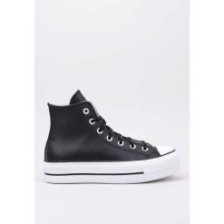 Kapcie CONVERSE CHUCK TAYLOR ALL STAR PLATFORM LEATHER Czarny. Czarne kapcie damskie Converse, ze skóry. Za 402.70 zł.