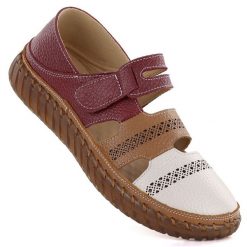 Skórzane półbuty na rzep komfortowe Artiker 58C1500. Półbuty damskie Artiker, bez wzorów, ze skóry, bez obcasa, bez zapięcia. Za 219.99 zł.