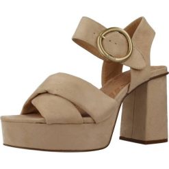Sandały MTNG 53402M Beżowy. Brązowe sandały damskie mtng, bez wzorów, ze skóry, bez obcasa, bez zapięcia. Za 167.99 zł.