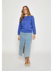 Peppercorn Bluza "Fiola" w kolorze niebieskim rozmiar: L. Niebieskie bluzy damskie Peppercorn, l, bez wzorów, z bawełny, bez kaptura. Za 147.99 zł.