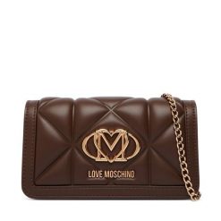 Torebka LOVE MOSCHINO. Brązowe torebki wieczorowe damskie Love Moschino, bez wzorów, bez dodatków. Za 699.99 zł.