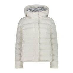 Damska kurtka z kapturem CMP. Białe kurtki damskie CMP, bez wzorów, z puchu, z kapturem. W wyprzedaży za 748.50 zł.
