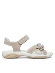 Primigi Sandały 1383711 S Beżowy. Brązowe sandały dziewczęce Primigi, ze skóry, bez obcasa, bez zapięcia. Za 279.99 zł.