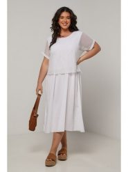 Curvy Lady Sukienka w kolorze białym rozmiar: 48/50. Białe sukienki damskie Curvy Lady, bez wzorów, klasyczne, bez ramiączek. Za 156.98 zł.