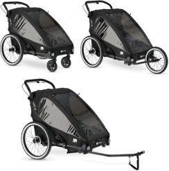 Deryan Fietskar V2 – wózek rowerowy, spacerówka i wózek do biegania. Czarne spacerówki DERYAN. Za 1,299.99 zł.