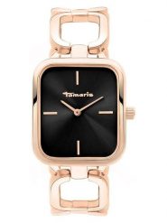 Tamaris Zegarek kwarcowy w kolorze różowozłoto-czarnym rozmiar: onesize. Czarne, analogowe zegarki damskie Tamaris, ze stali. Za 217.99 zł.