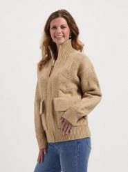 TRAVELIN' Kardigan w kolorze beżowym rozmiar: 3XL. Brązowe kardigany damskie Travelin', xl, bez wzorów. Za 304.99 zł.