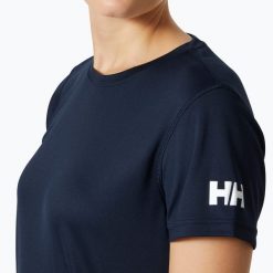 Koszulka damska Helly Hansen HH Tech 2.0. Niebieskie bluzki damskie Helly Hansen, bez wzorów, sportowe, bez kołnierzyka, bez ramiączek. Za 109.99 zł.